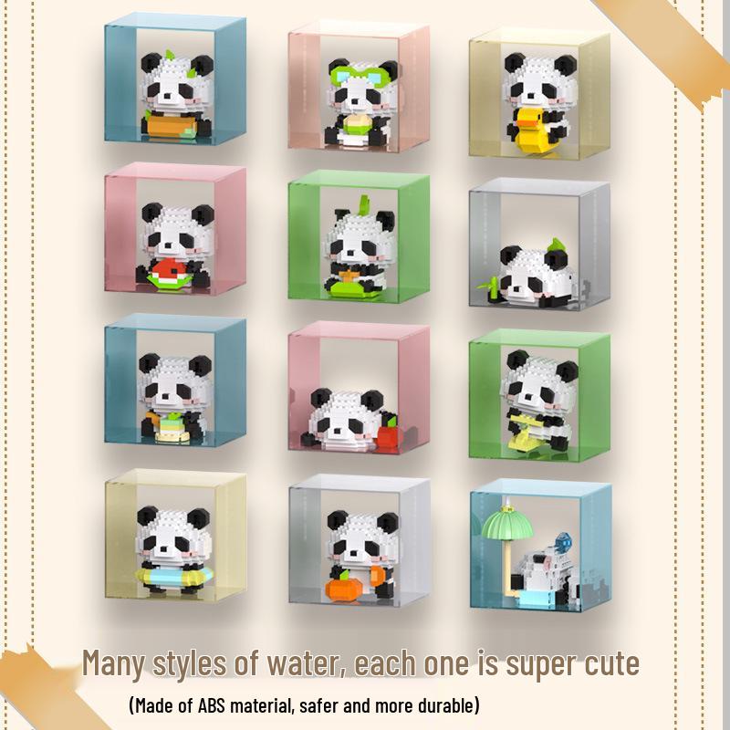 LEGO-Compatible National Treasure Panda Cartoon Figure Educational Building Blocks Toy Gift