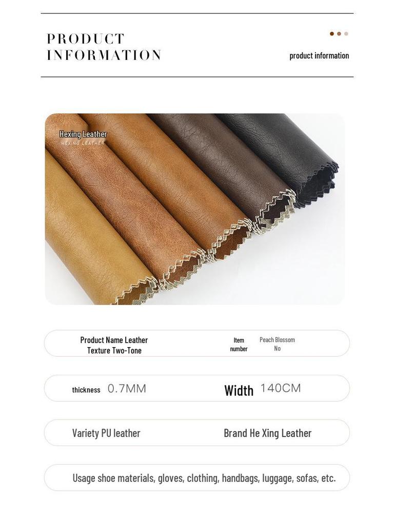 0.7mm Two-Tone Leather Grain: Handbags, Belts, Home Furniture, Musical Instrument Cases, Clothing, Outerwear, Sheepskin Textures