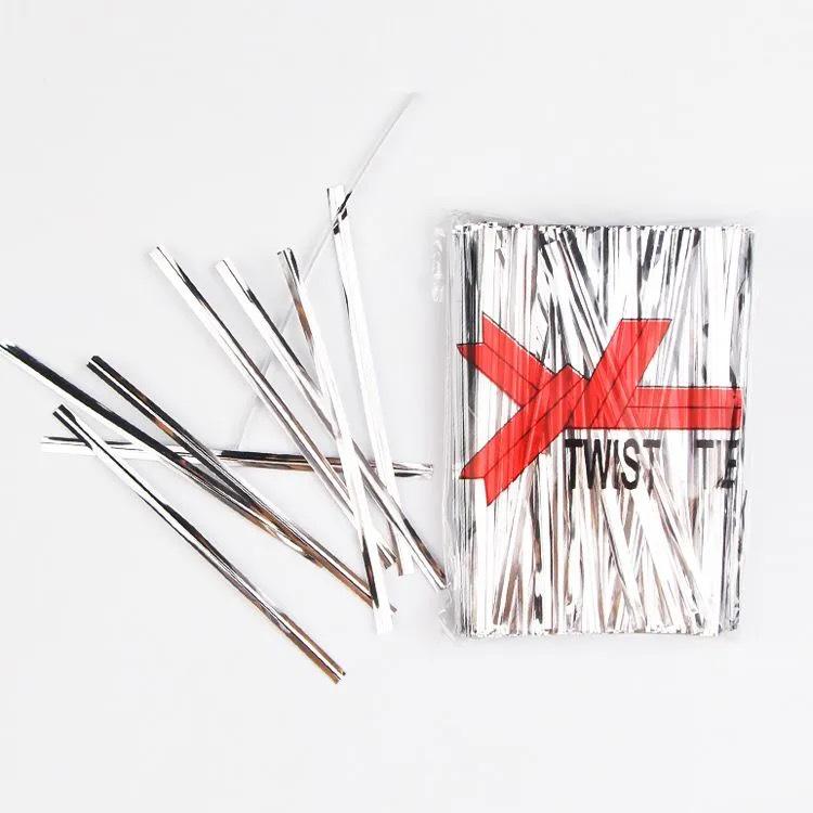 

Gold & Silver Twist Ties: Colorful Cable Ties for Fruit, Horticulture, Baking, Gift, and Bread Bag Binding.