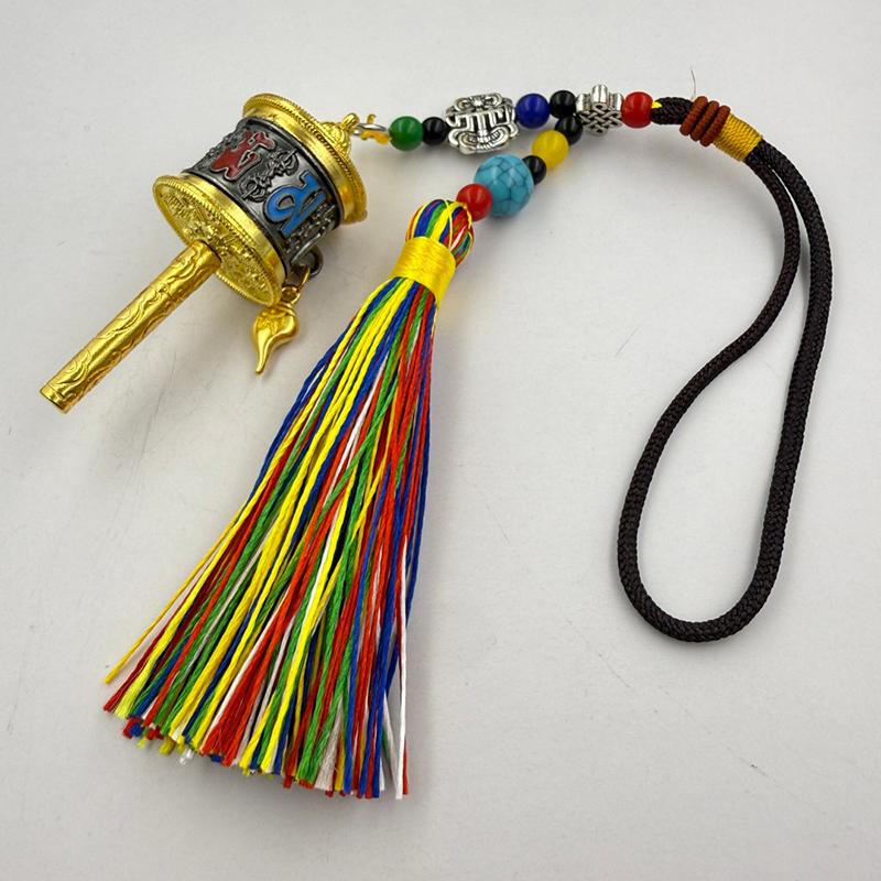 Women Colorful Ethnic Tassel Pendant Keychain Retro Bag Charm Car Ornament Handmade Decoration Accessory A12