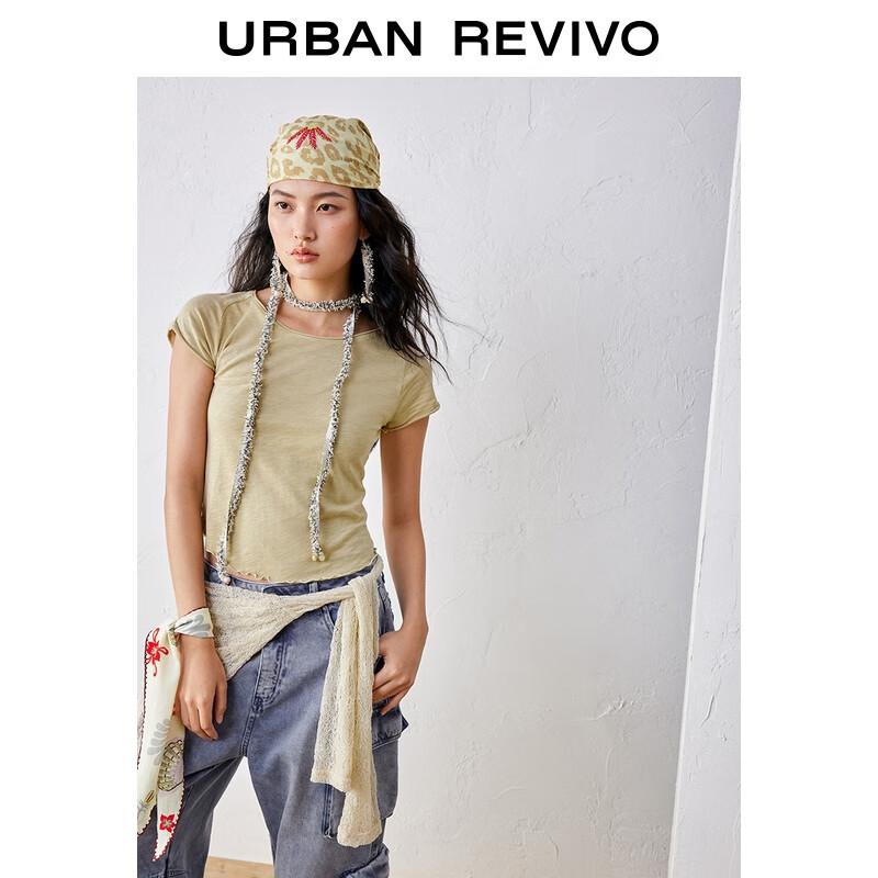 UR Women's Casual Rolled Hem Short-Sleeve T-Shirt