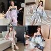 New Style Womens Pajama Set With Satin Fabric And Breathable Design For Home Sleep Comfort
