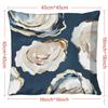 1pc Crab, Lobster, Scallop Print Polyester Pillowcase Home Decor Pillowcase Car Sofa Cushion Cover Home Decor 45x45cm