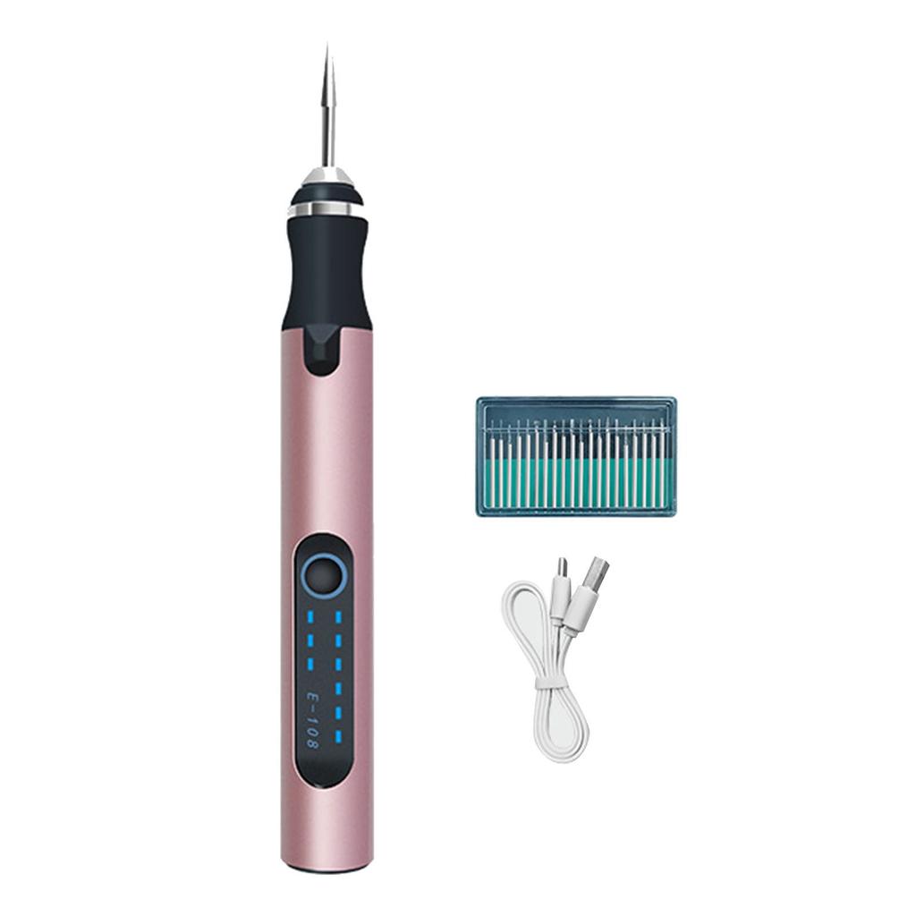 Electric Engraving Pen Cordless Rechargeable Grinding Machine Tool Set Kit for Nail Art Gold Grinding Set