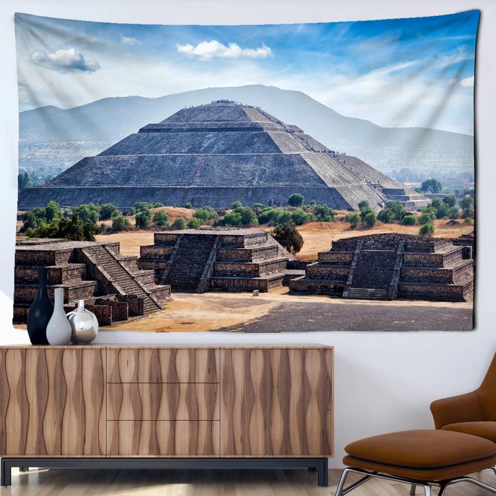 Heilige Pyramide Wandteppich Ägypten Reise Stern Kunst Wandteppich Wandbehang Wohnzimmer Wandteppich Familien Schlafsaal Heimdekoration
