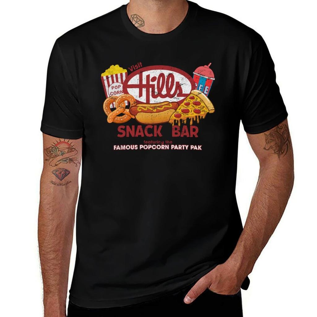 Distressed Hills Snack Bar Tshirt Casual Graphic Print Tee Tshirt