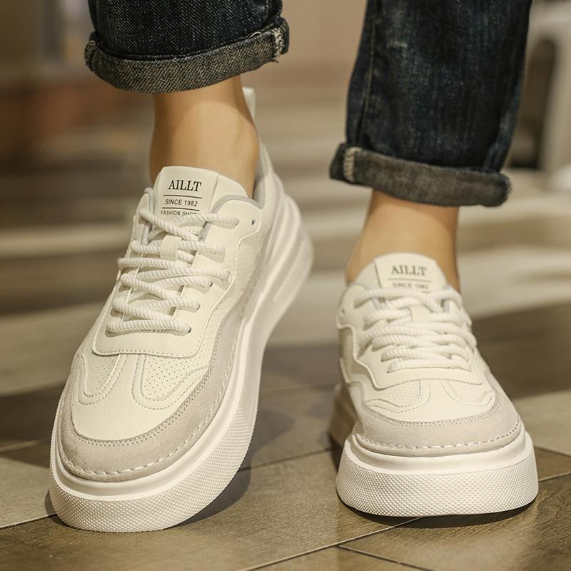 2025 Korean Edition Men's Casual Shoes Urban Design Slim Fit Low Top Sneakers Breathable Mesh for Streetwear 39-44