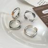 S925 Sterling Silver Vintage Colorful Enamel Open Square Ring for Women