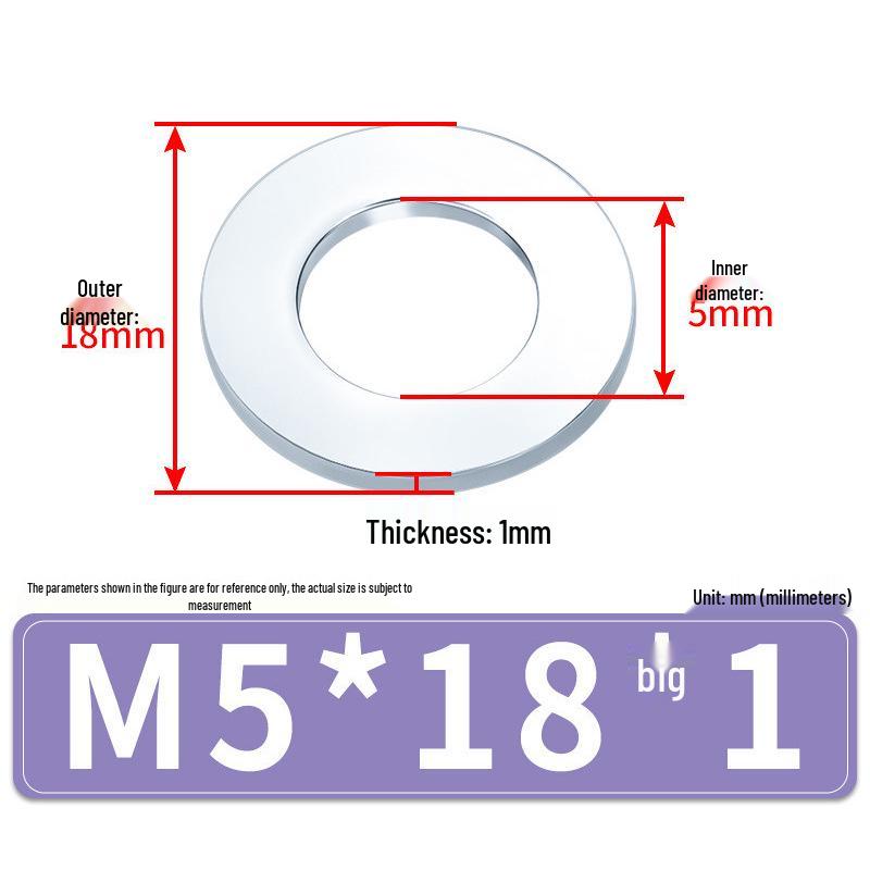 Extra Large Galvanized Metal Flat Washer (Sizes M1.6-M14)