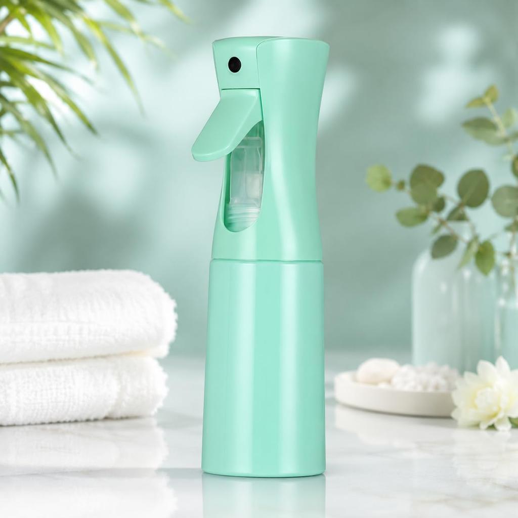 1 Pcs High Pressure Continuous Mist Spray Bottle for Gardening, Watering Plants, Pet Disinfection, Beauty & Hair Care, Macarons & Moisturizing (Green)