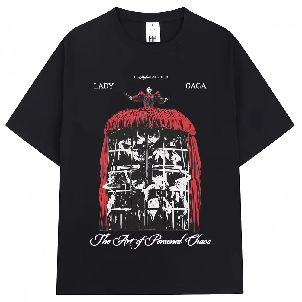 Vintage Hip Hop Trička Mayhem Ball Tour Tričko Pánské Dámské Módní Nadměrné Bavlněné Tričko Hipster Streetwear Pánské