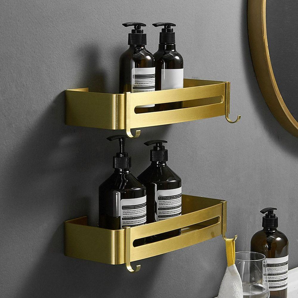 

No Drill Shower Organizer Wall Mount Corner Shower Shelf Home Bathroom Shelves Kitchen