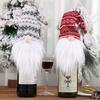 Housse de Bouteille de Vin de Noël Père Noël Poupée Sans Visage Housse de Bouteille de Champagne Décorations Fournitures Fête de Noël Nouvel An