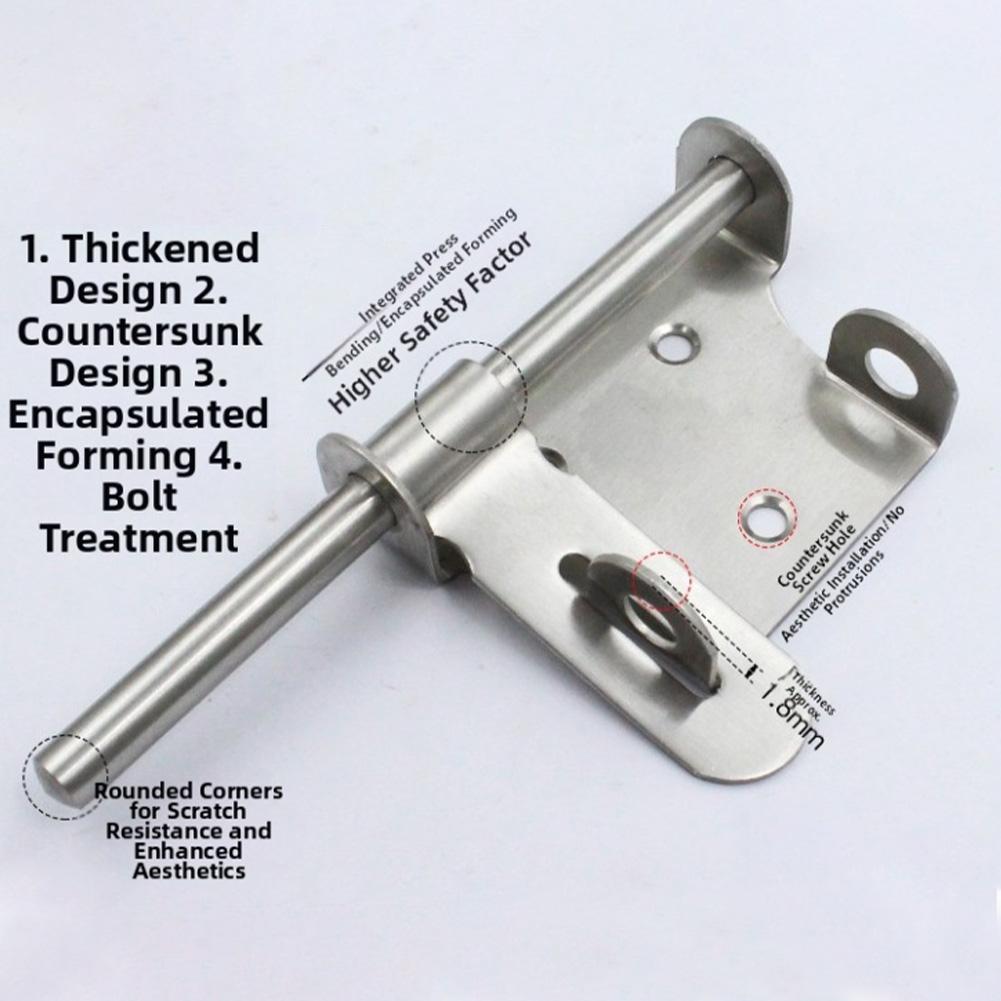 1pc Door Bolt Heavy-duty Sliding Door Bolt Lock For Wooden Doors Cabinets Outdoor Garden Sheds Hardware Accessories
