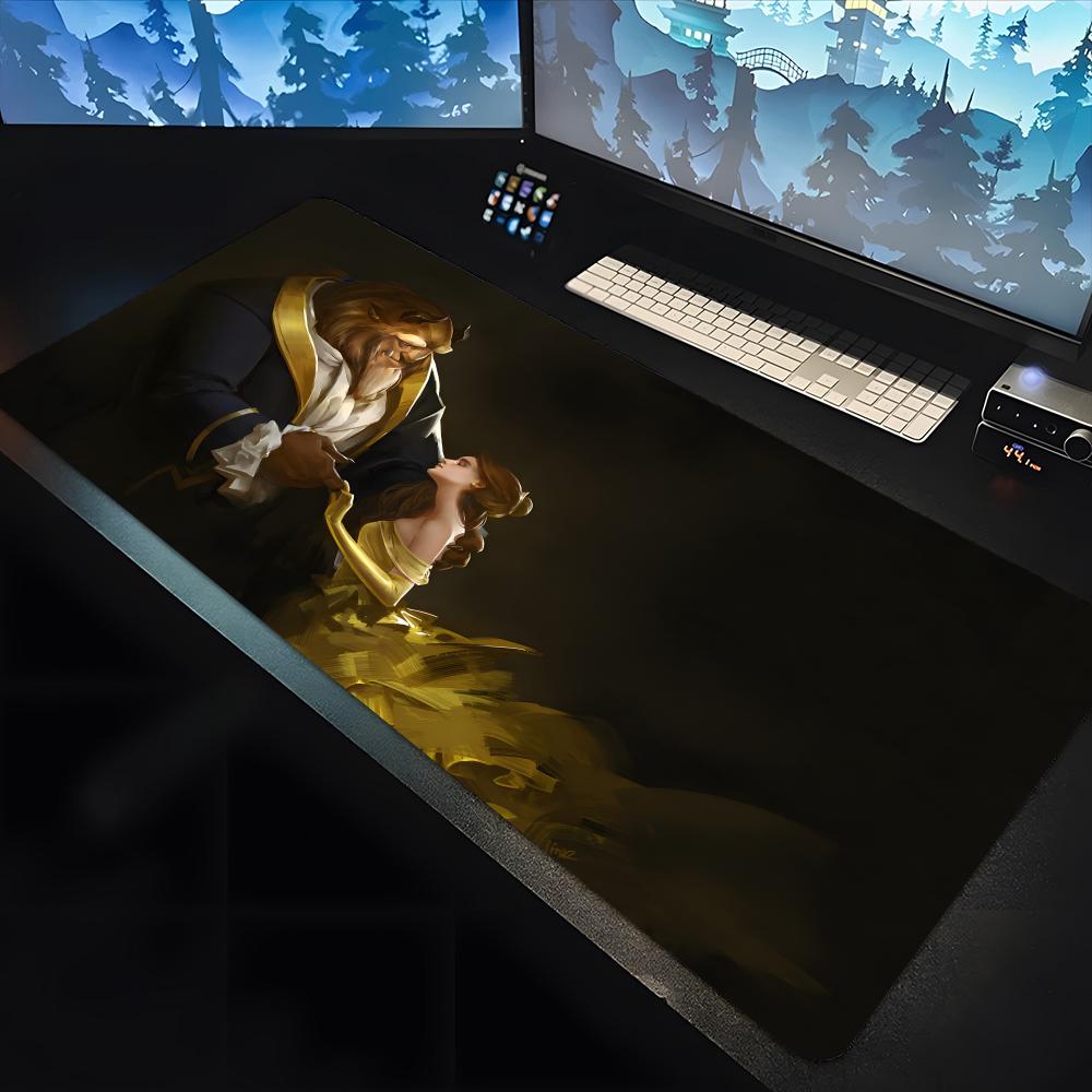 Disney Beauty And The Beast Belle Princess Mouse Pad large keyboard desk non-slip rubber gaming mouse pad laptop carpet 600x300