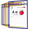 Scribbledo Reble Dry Erase Sleeves, 6 Pack with Marker Holder, Colorful Pocket Sleeves for School or Work, Assorted Colors Sheet Protectors and