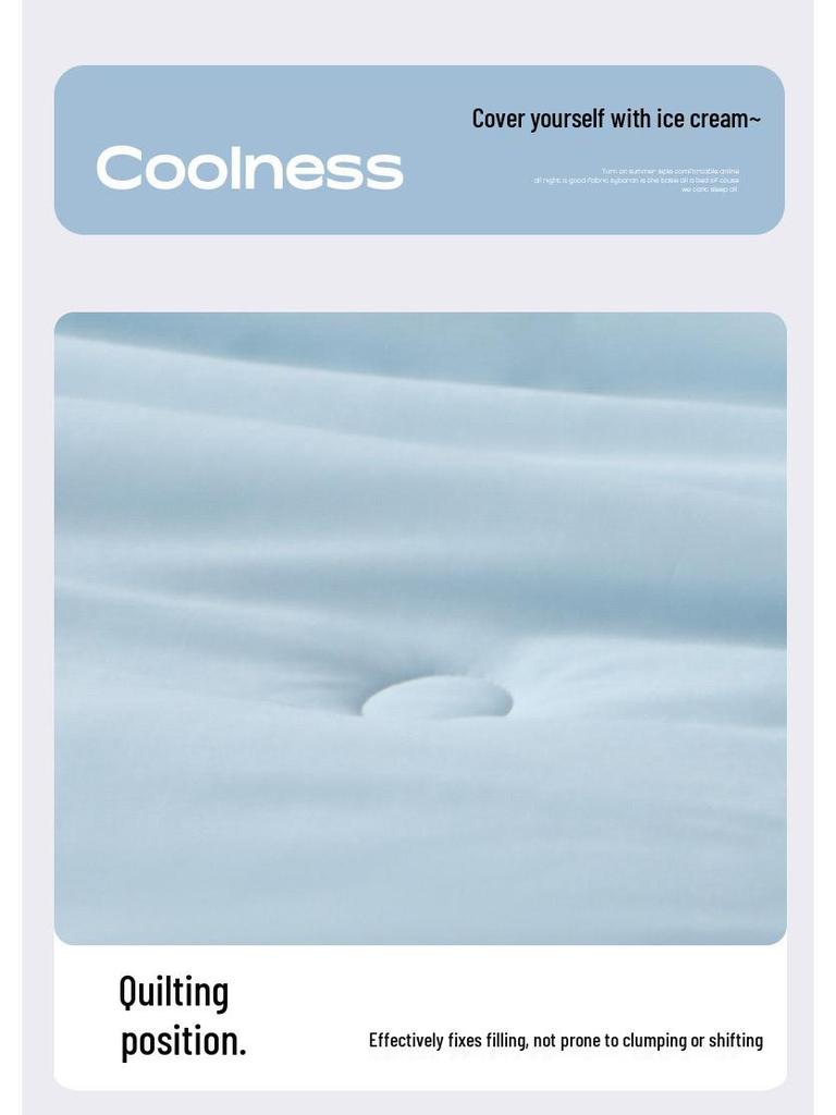 Premium Double-Sided Cool-Touch Antibacterial Ice Silk Summer Quilt