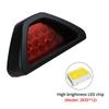 2PCS Car Ail Motorcycle Tail Pilot Signal Lamps Accessories 12V LED Rear Fog Light Triangle Red Led Brake Strobe Warning Lamp
