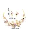 Gold Color Princess Crowns Rhinestone Bridal Jewelry Exquisite Flower Crown  Gift
