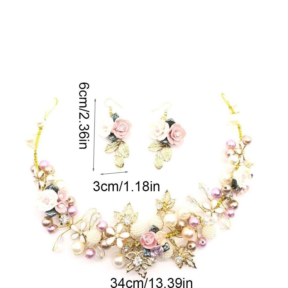 Gold Color Princess Crowns Rhinestone Bridal Jewelry Exquisite Flower Crown  Gift