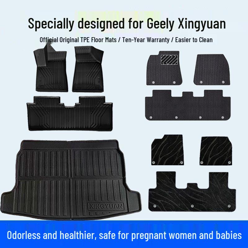 Geely Xingyuan TPE Car Floor Mats for Youth Edition Exploration, Non-Full Coverage Carpet Set