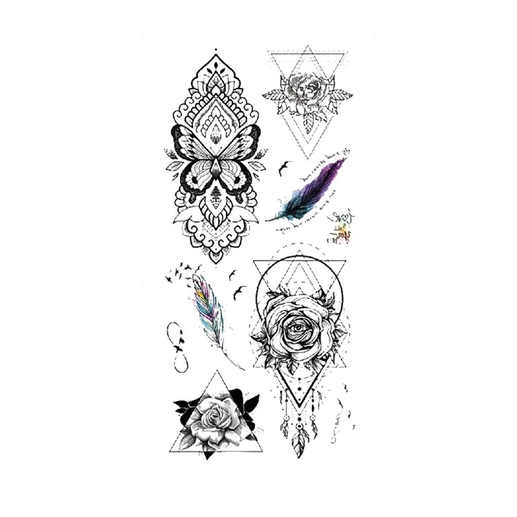 10 Pieces Stickers Waterproof Transfer Print Removable Temporary Funny Lightweight Transfer Tattoos Party Girls