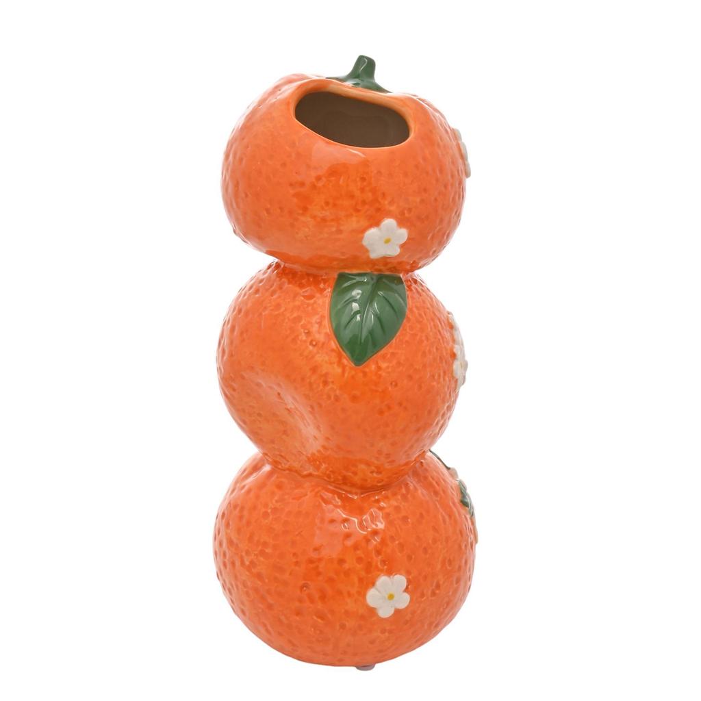 Hestia 21cm Triple Orange Vase