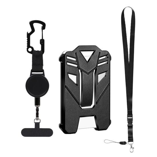 Sleutelhanger Intrekbare Telefoonhouder met Lanyard Makkelijk te Dragen Lichtgewicht Mobiele Telefoon Tether Tag Verstelbare Rotatie Veilig Slot Anti-Diefstal Kabel Telefoon