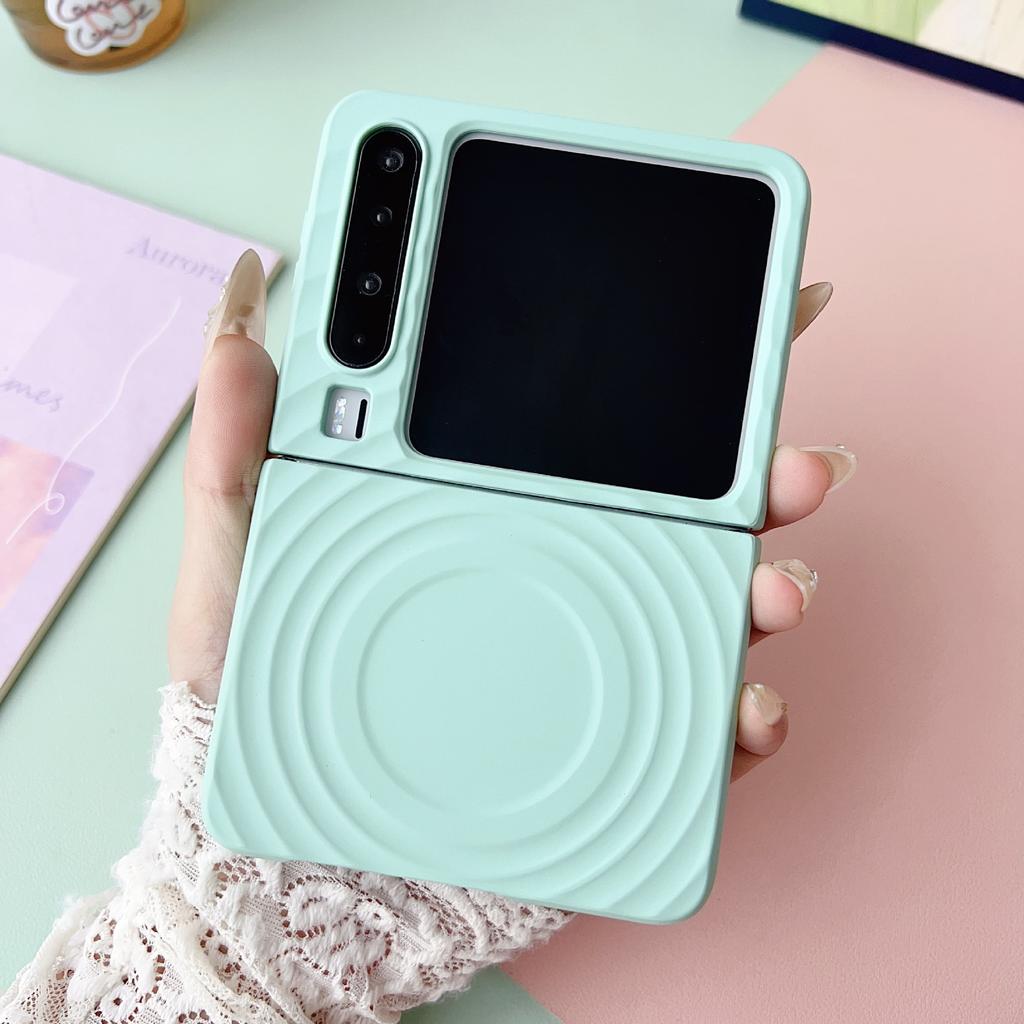 Applicable to Huawei purax mobile phone case magnetic ripple pattern simple solid color novaflip new pc anti-drop hard case