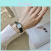 Minimalist Unisex Quartz Watch With Leather Strap For Casual Wear