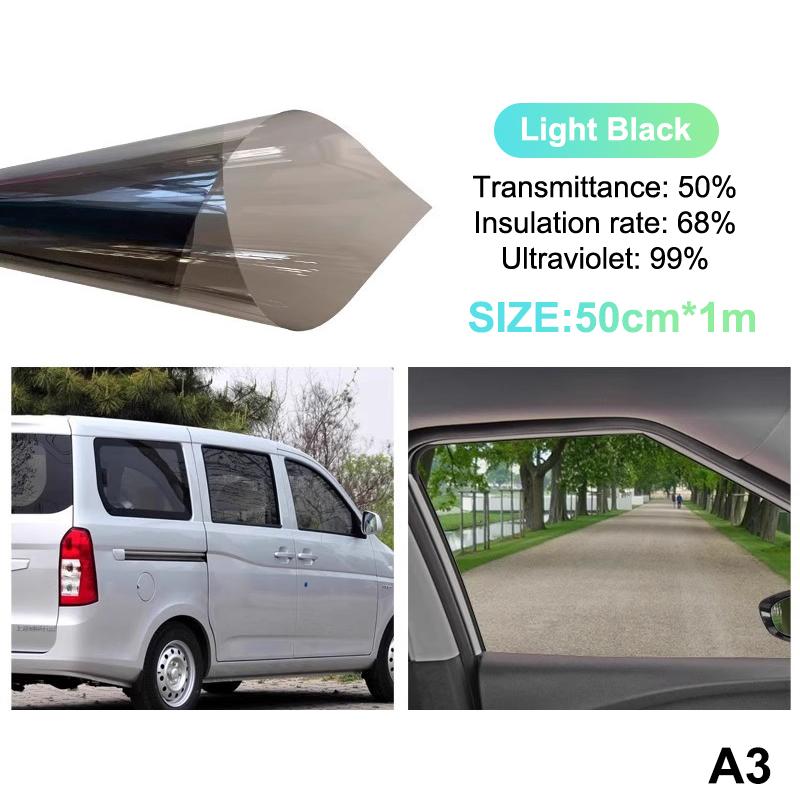 5/35/50 % Vlt Schwarze Fensterfolien Tönungsfolie Sichtschutzglas Aufkleber Sonnenschutzfolie Auto UV-Schutz Aufkleber Auto Heimdekoration