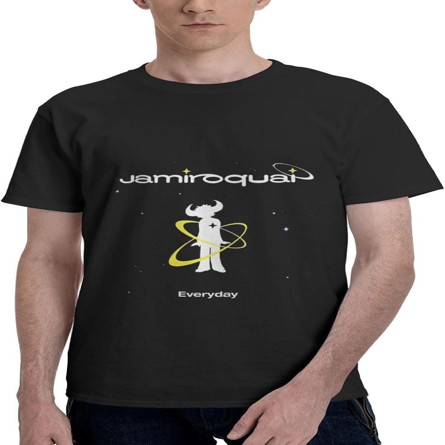 Мужская футболка Moecttlx Футболка Jamiroquai Спортивная футболка С рукавами Топы Футболка S