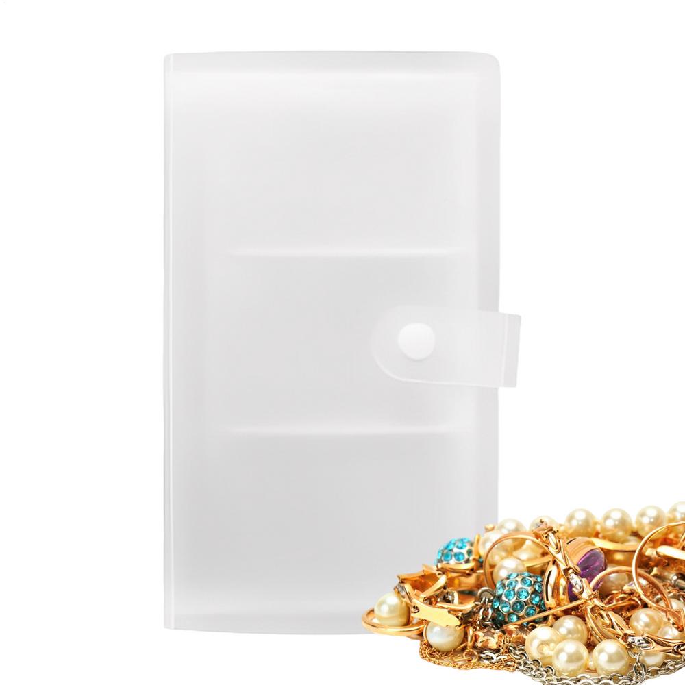 Jewelry Storage Book Foldable Transparent Bag With Clear Zipper Jewelry Storage Book Binder For Bracelets Earrings Proposal