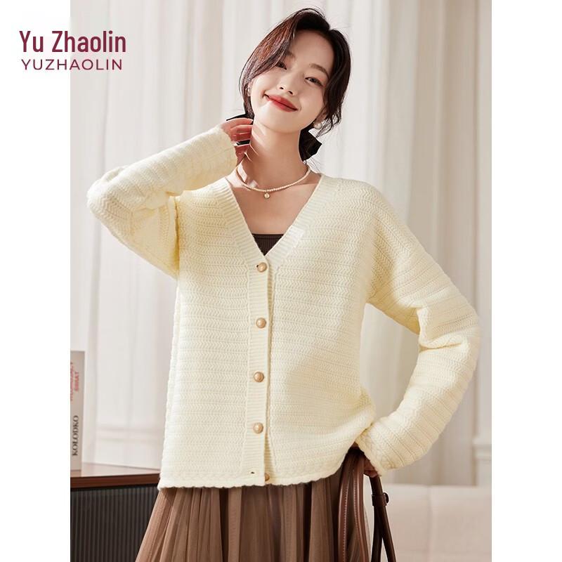 Yuzhaolin Women s V-Neck Knit Cardigan M (90-130 catties)