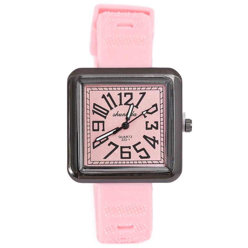 Digital Ladies Watch Square Fashion Silicone Strap Student Quartz Watch Women'S Simple Casual Watch