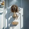 Dog Welcome Bell Vintage Shopkeepers Bell Wall Mounted Dog Door Bell with Welcome Sign for Farmhouse Home Front Door Entrance