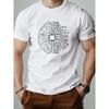European sizes Men'S Casual T-Shirt with Intricate Human Brain Graphic - Crew Neck, Short Sleeve, Summer Style, Lightweight & Breathable
