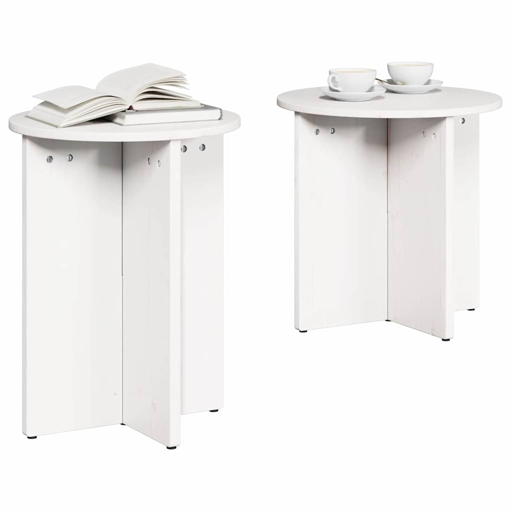 Coffee Table Set 2 Pcs White