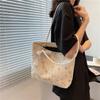 Summer Minimalist Straw Woven Shoulder Tote with Bow Detail - Trendy Chic Handwoven Handbag for Beach & Daily
