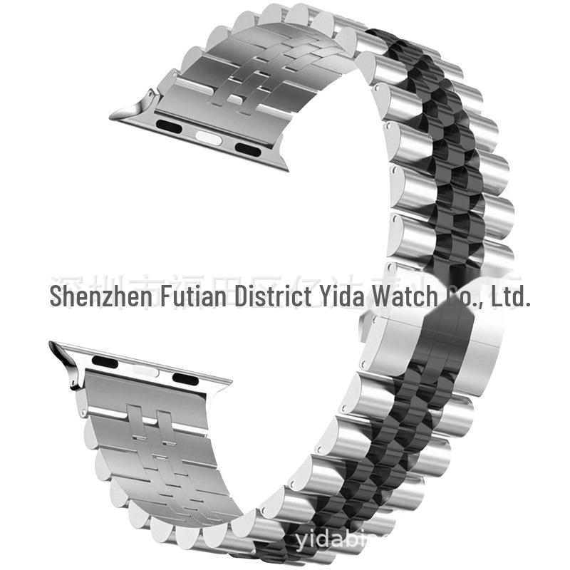 

Совместимый ремешок из нержавеющей стали для Apple Watch 8/7/6/5/Ultra 38/40/41mm [10th generation - 42mm] серебряный/чёрный