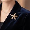 Unisex Starfish Brooch Jewelry Gift Starfish Badge Pin Retro Chest Flower Pin  Women