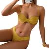 Neuer Bikini sexy einfarbiger Badeanzug Damen geteilter Badeanzug Damen Bikini
