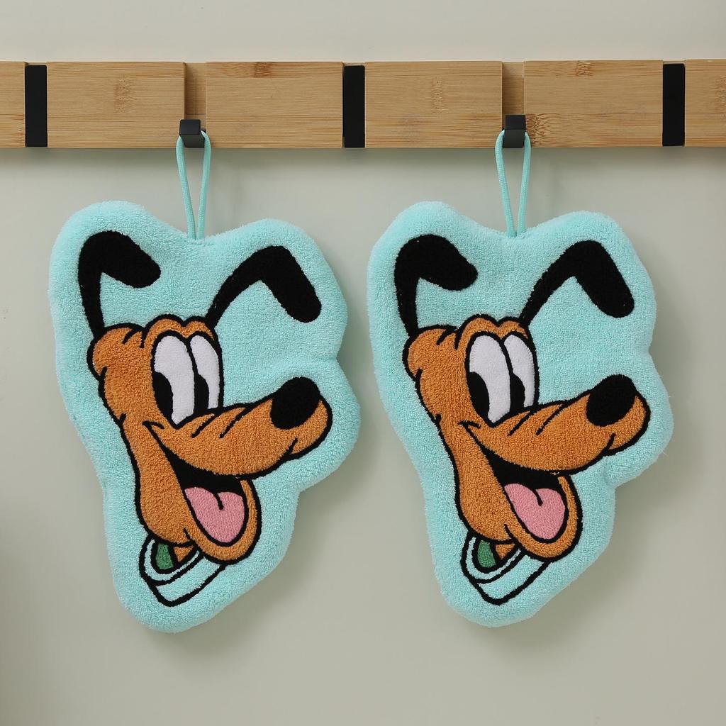 Cartoon Coral Fleece Hand Towel with Mickey, Minnie & Donald Designs - Absorbent, Quick-Drying for Kitchen Use