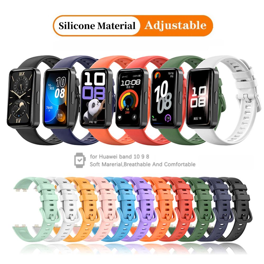 Silicone Watchbands For Huawei Band 10 9 8 Strap Replacement Universal Strap For Huawei Band 10 Correa Bracelet