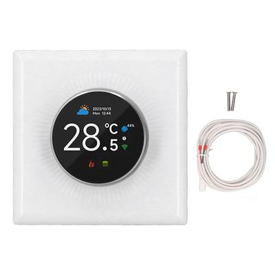 WiFi Smart Thermostat Wöchentlich Programmierbarer Temperaturregler für Elektrische Heizung 16A Drehknopf APP Sprachsteuerung