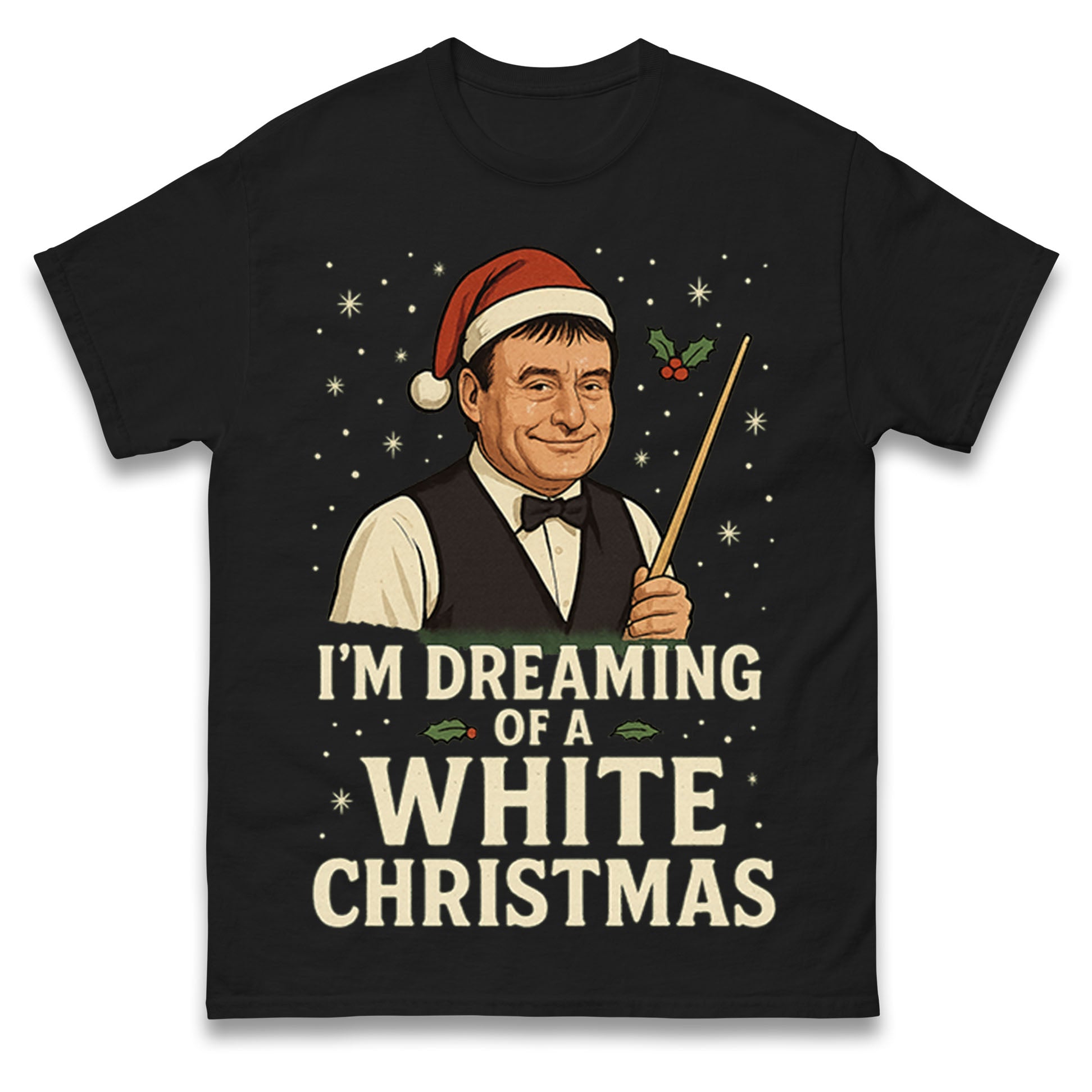 I m Dreaming of a White Christmas Snooker T Shirt Tshirt Mens Womens Unisex Tops Tees XL