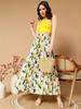 Women's Floral Printed Polyester, Crepe Comfortable Maxi Skirt