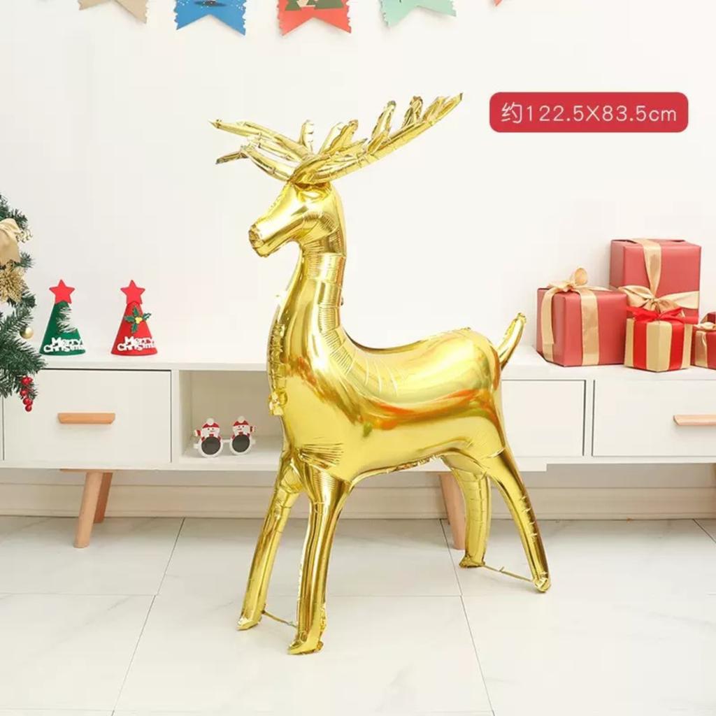 Golden Deer Standing Christmas Elk Inflatable Decoration Ornaments