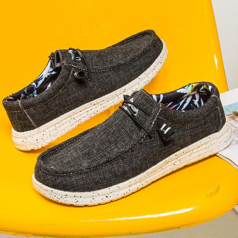 Spring and Autumn Large Size Men's Canvas Casual Shoes Men's Shoes Board Shoes Sleeve Lazy