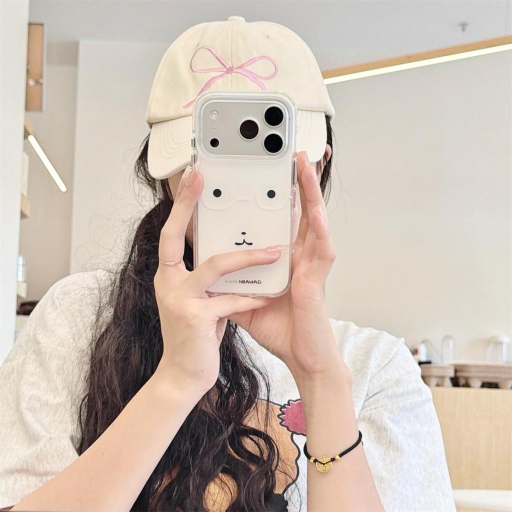 Double-Layer Cartoon Puppy Case for iPhone 14/13 Pro Max - Drop-Proof Full Coverage